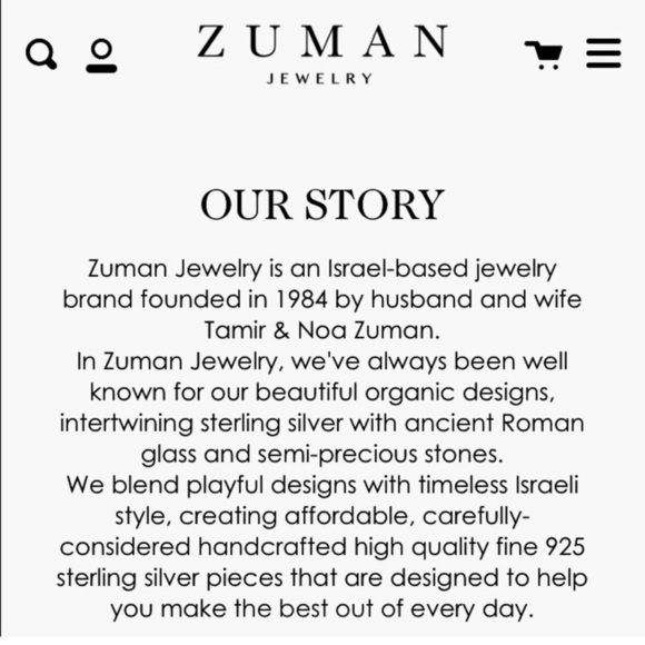 Noa Zuman Sterling silver boho sparkle dangle hook geometric earrings - Picture 4 of 4